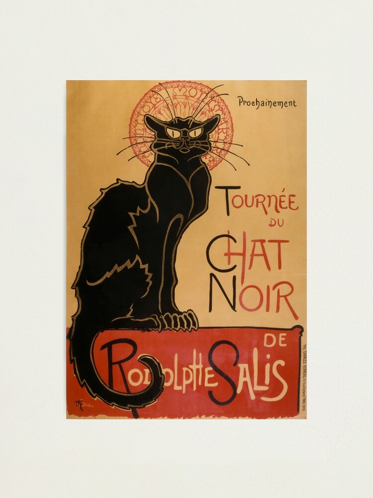 Alternate view of Le Chat Noir The Black Cat Poster by Théophile Steinlen Photographic Print