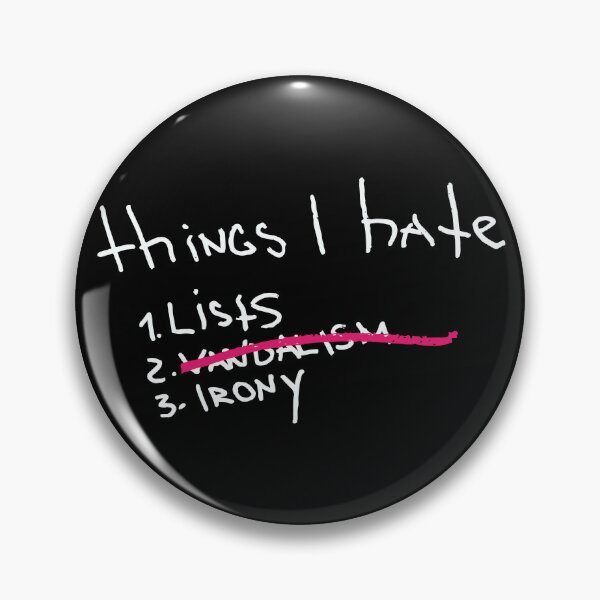 Item preview, i hate lists (white text on black) designed and sold by Rzera-.