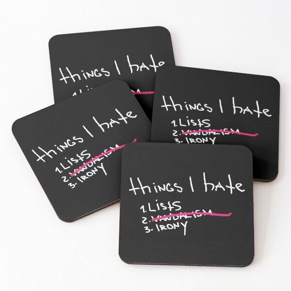 Item preview, i hate lists (white text on black) designed and sold by Rzera-.