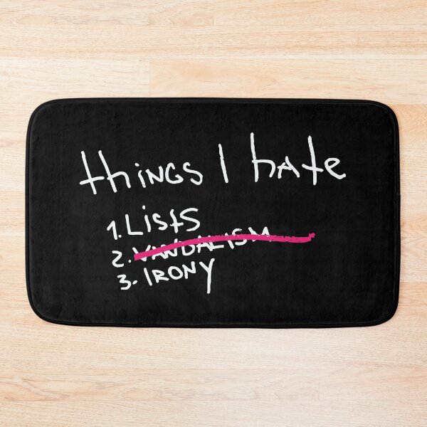 Item preview, i hate lists (white text on black) designed and sold by Rzera-.