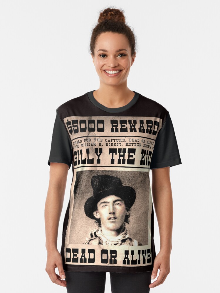 "BILLY THE KID Vintage Restored Wanted Poster" Tshirt by posterbobs