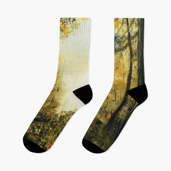 Item preview, Forest walk to the clearing, an acrylic painting painted on wood, landscape painting designed and sold by Anke Franikowski.