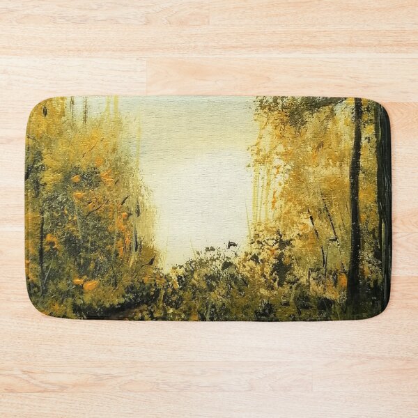 Item preview, Forest walk to the clearing, an acrylic painting painted on wood, landscape painting designed and sold by Anke Franikowski.
