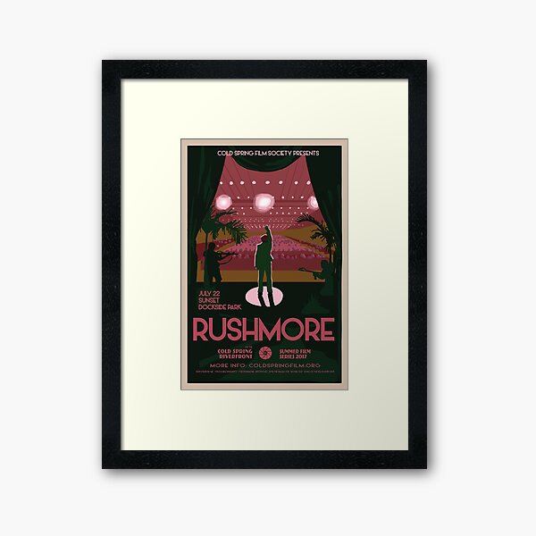 RUSHMORE: Cold Spring Film Society 2017 Season Poster Framed Art Print