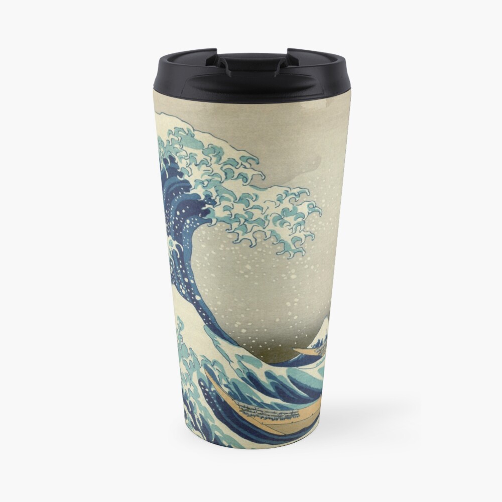 The Classic Japanese Great Wave off Kanagawa by Hokusai Travel Mug