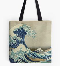 Bolsa de tela La gran ola japonesa clásica de Kanagawa por Hokusai