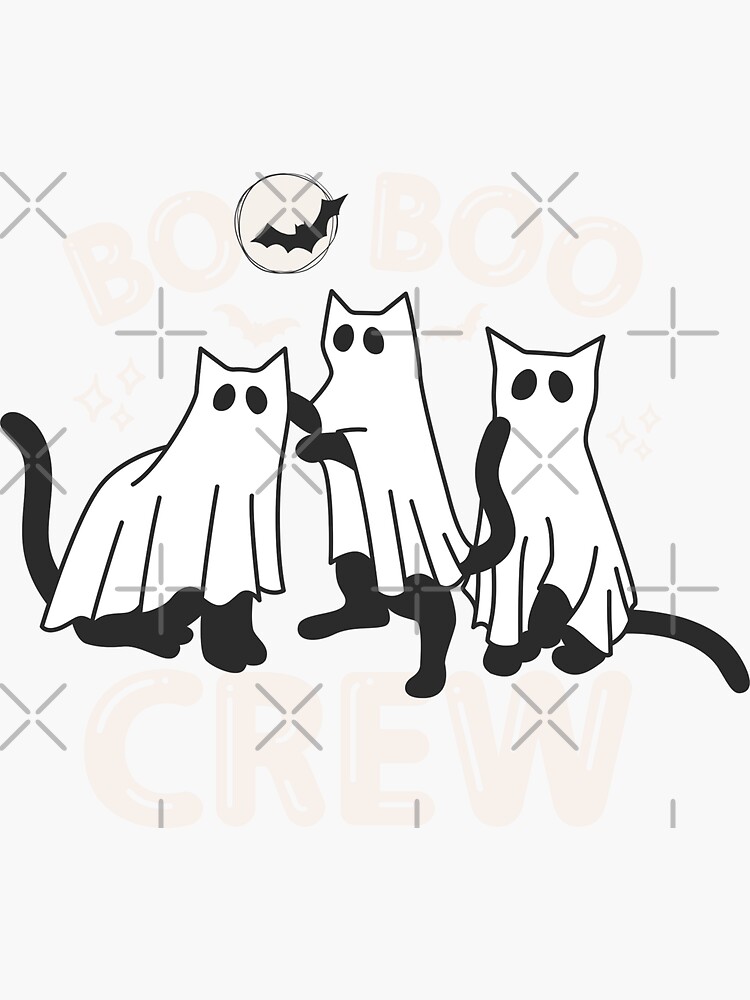 Boo Boo Crew Cat Ghost Happy Halloween Fall Family Costume with