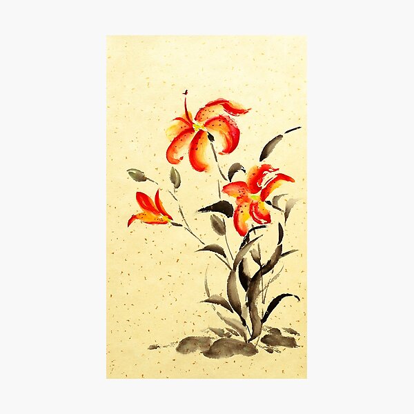 Item preview, Tiger Lily - red - no Cally designed and sold by Birgit Moldenhauer.