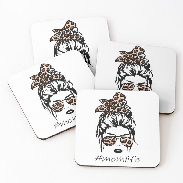 Item preview, Mom Life Leopard Messy Bun  designed and sold by Simeon	 Dorelus.