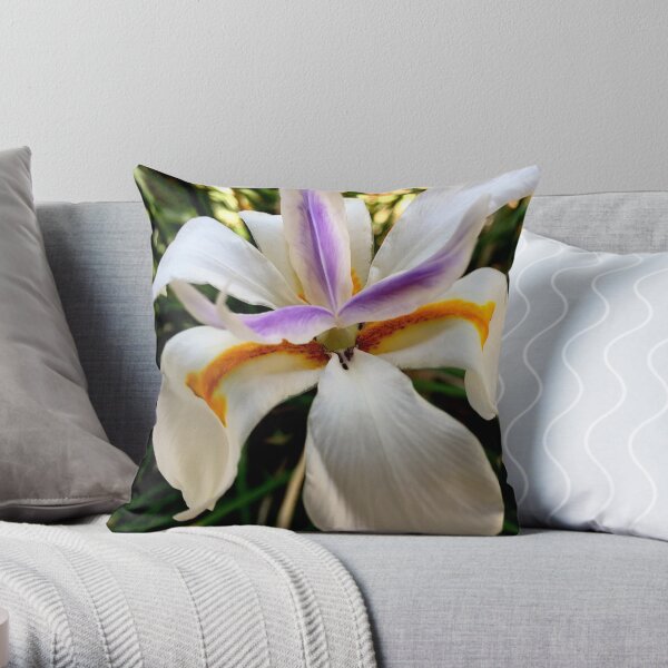 Fortnight Lily (Dietes) from A Gardener's Notebook Throw Pillow