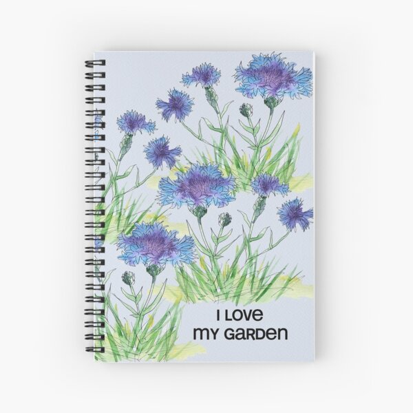 Cornflower love my garden Spiral Notebook