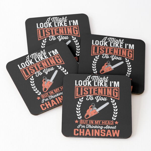 Item preview, I Might Look Like I'm Listening To You But In My Head I'm Thinking About Chainsaw Arborist: Tree Surgeon Climber, Funny Arborist Gift designed and sold by Adexyl.