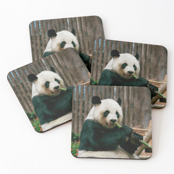 Item preview, Panda Munching on some Bamboo designed and sold by friendlyfauna.