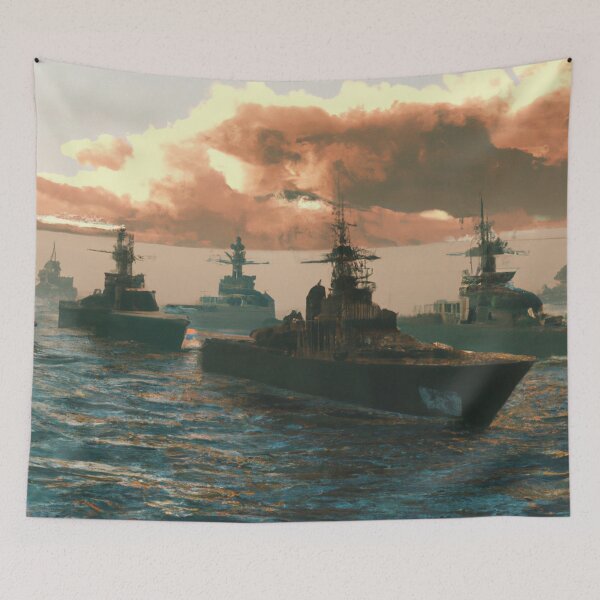 Item preview, A Fleet of War Ships designed and sold by Parag's Travel Shop.
