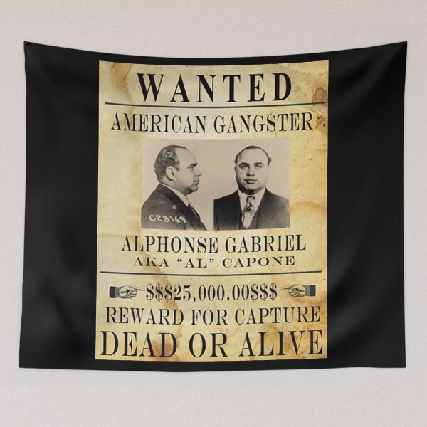 Item preview, AL CAPONE : Vintage Gangster Wanted Poster designed and sold by posterbobs.