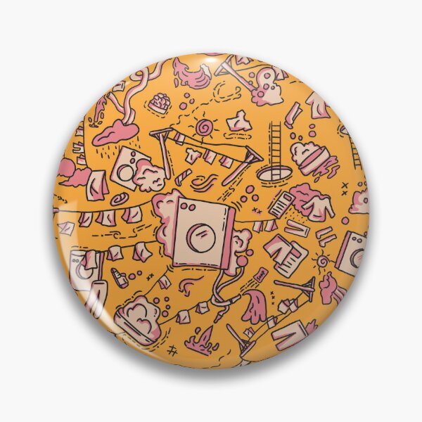 Item preview, laundry pattern ( yellow ) designed and sold by amanjabal.