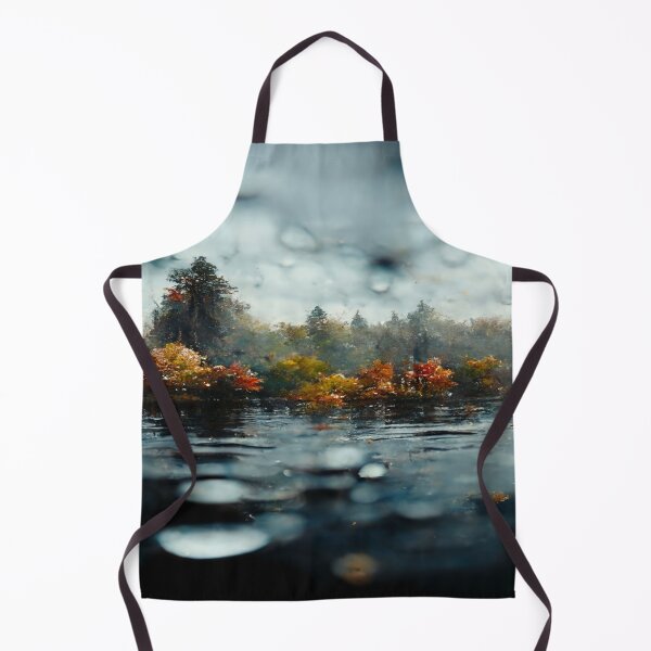 Artikelvorschau, Foggy Lake Fallende Regentropfen an einem regnerischen Herbsttag entworfen und verkauft von Unwind-Art-Work.