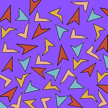 Artwork thumbnail, Colorful Geometric Forms Purple Pattern by ArtOrg