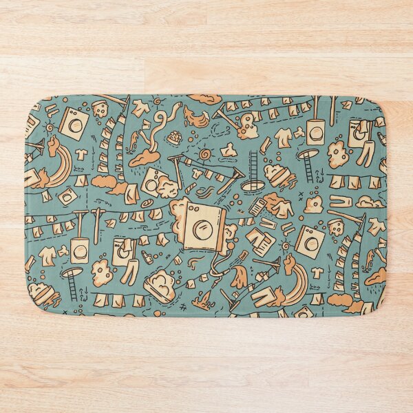 Item preview, Laundry pattern ( blue ) designed and sold by amanjabal.