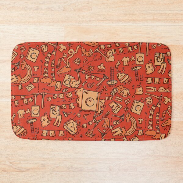 Item preview, laundry pattern ( red ) designed and sold by amanjabal.