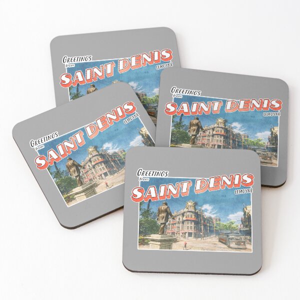 Artikelvorschau, RDR 2 inspiriert 'Grüße aus Saint Denis' Vintage / Retro Postkarte verwittertes Design entworfen und verkauft von Mercy Apparel.