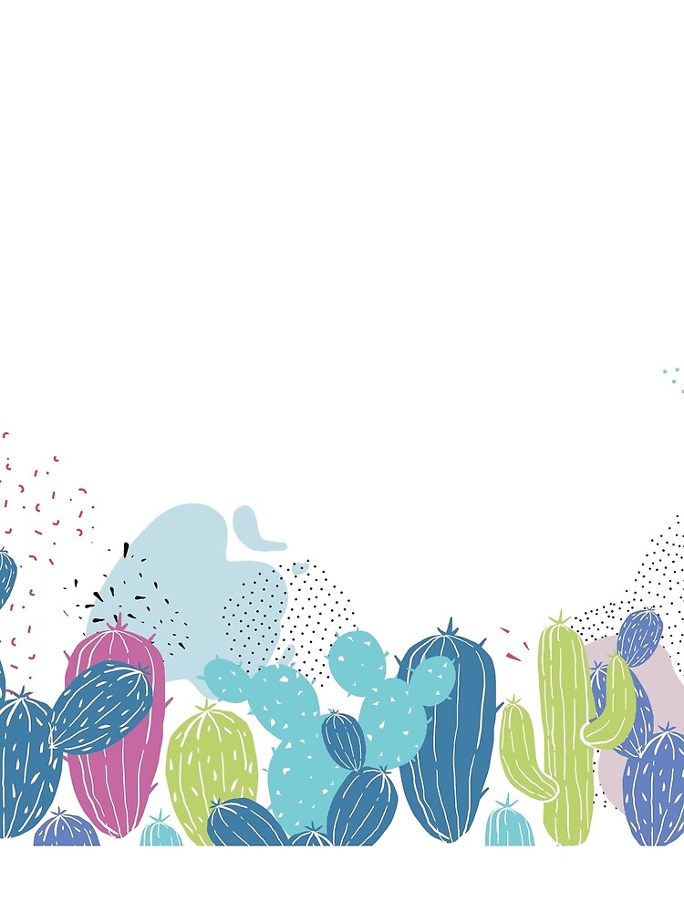 Colorful cactuses pattern by mirunasfia