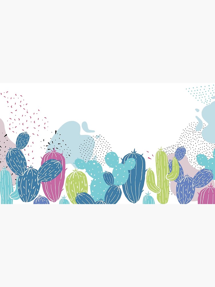 Colorful cactuses pattern by mirunasfia