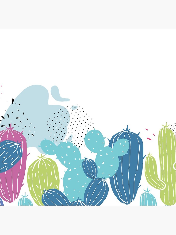 Colorful cactuses pattern by mirunasfia