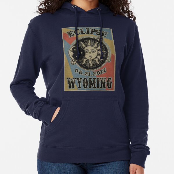 VINTAGE WYOMING SOLAR ECLIPSE 2017 SHIRT Lightweight Hoodie