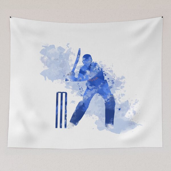 Item preview, INDIA CRICKET - BATSMAN watercolour splatters designed and sold by Danicus666.