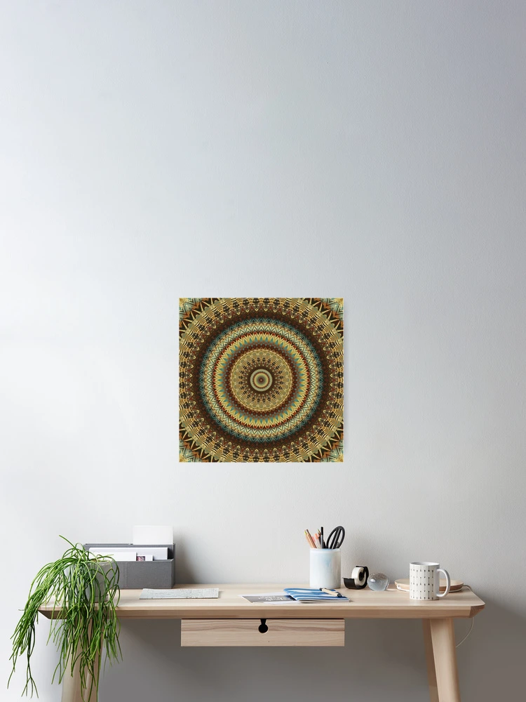 Thumbnail 2 of 3, Poster, Earth Mandala 8 designed and sold by Mandala Of Life.