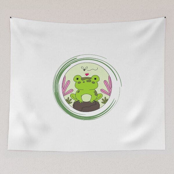 Item preview, Funny Cute Frog Wallpaper designed and sold by MKD-Artz.