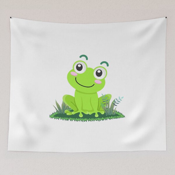 Item preview, Funny Cute Frog Wallpaper designed and sold by MKD-Artz.