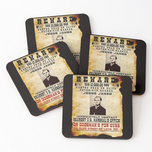 Item preview, JESSE JAMES : Vintage Wanted Badman Poster designed and sold by posterbobs.
