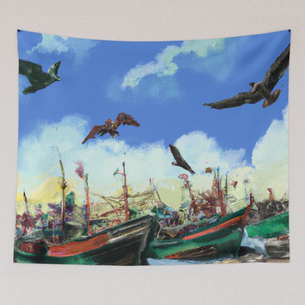 Item preview, Fleet of Fishermen Boats designed and sold by Parag's Travel Shop.