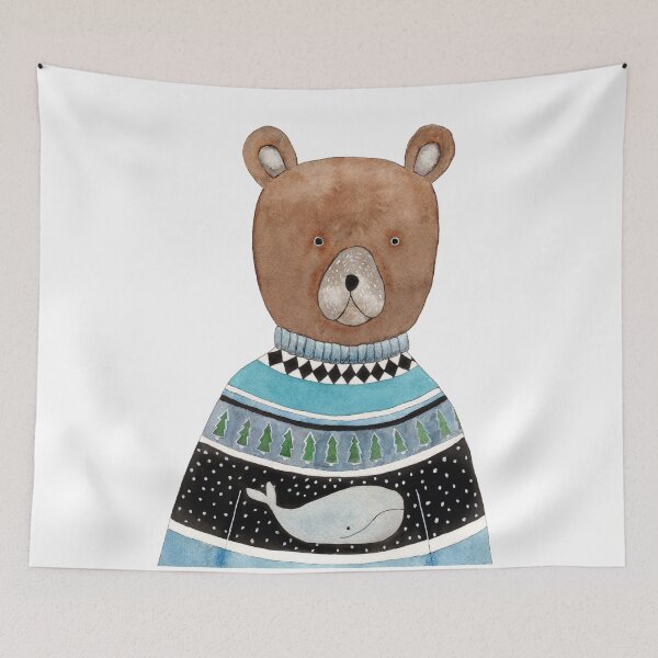 Item preview, Bear with knitted sweater designed and sold by Tina van Dijk.