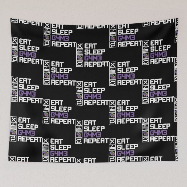 Item preview, Eat Sleep Game Repeat MMO RPG Leetcode Leet Gift designed and sold by FavnCraftsh.