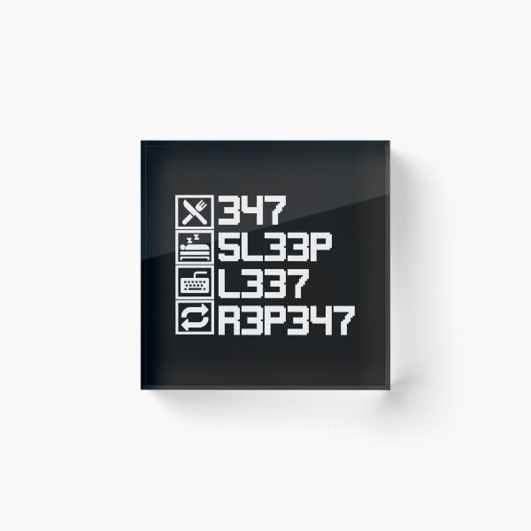 Item preview, Eat Sleep Leet Repeat Leetcode 1337 L33T Gift designed and sold by FavnCraftsh.