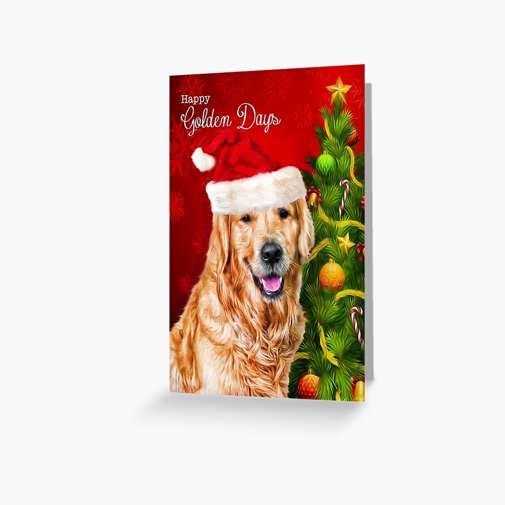 Golden Retriever Christmas Cards- Matte Finish- Blank Inside- Dog - View #10