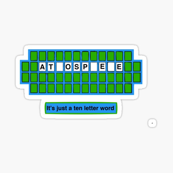 10 letter word Sticker