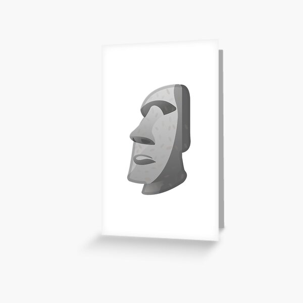 Moai Emoji Greeting Cards for Sale