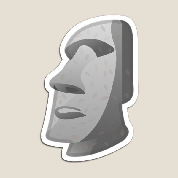 Moai emoji Sticker for Sale by SeyMeme