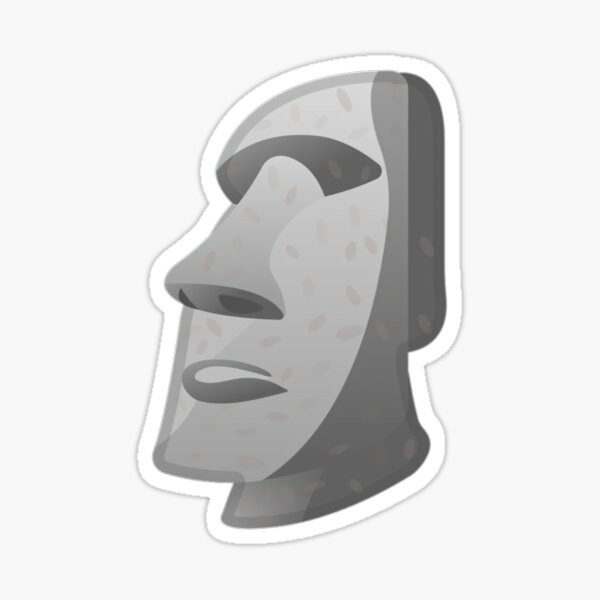 MOAI - Emoji - Easter Island - Rapa Nui - Sticker Magnet for Sale by  westprintdesign