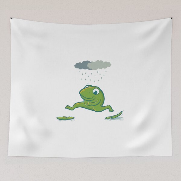 Item preview, Funny Cute Frog Wallpaper designed and sold by MKD-Artz.