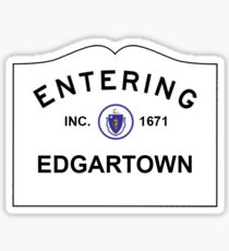 Entering Edgartown, Martha's Vineyard Sticker