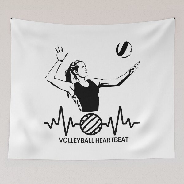 Item preview, Volleyball Heartbeat designed and sold by Quirky Dez.