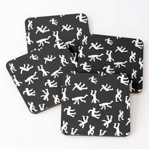 Item preview, Falling people pattern in white. designed and sold by angelisart.