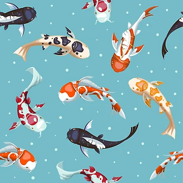 Artwork thumbnail, Koi Fish Pattern by sofiatheof