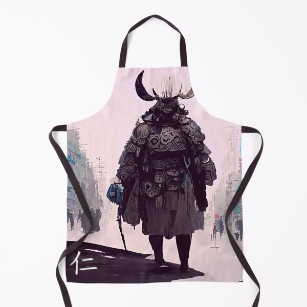 Item preview, Colorful Japanese Bushi Samurai walking in the street - Kanji translation is Benevolence designed and sold by Mirochan80.
