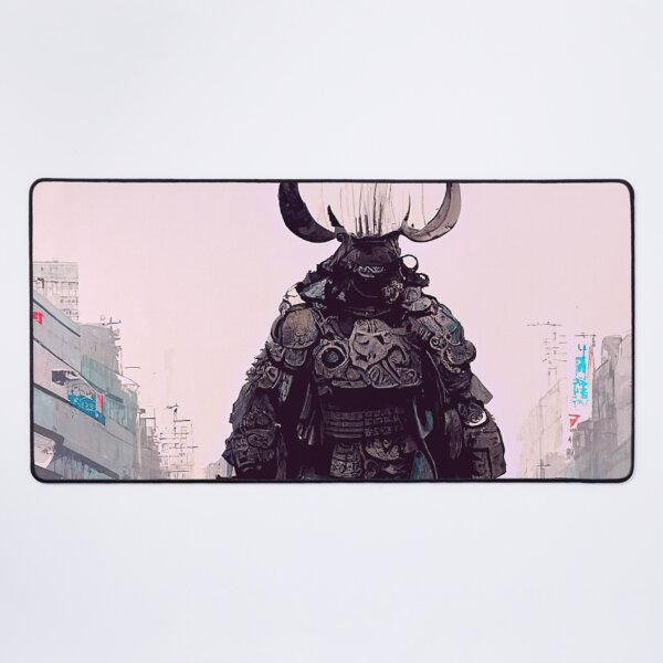 Item preview, Colorful Japanese Bushi Samurai walking in the street - Kanji translation is Benevolence designed and sold by Mirochan80.